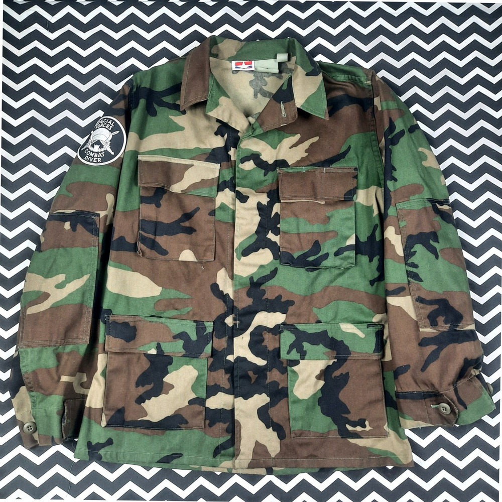 Propper Mens Woodland Camo BDU Field Jacket Special Forces‎ Combat Diver Small